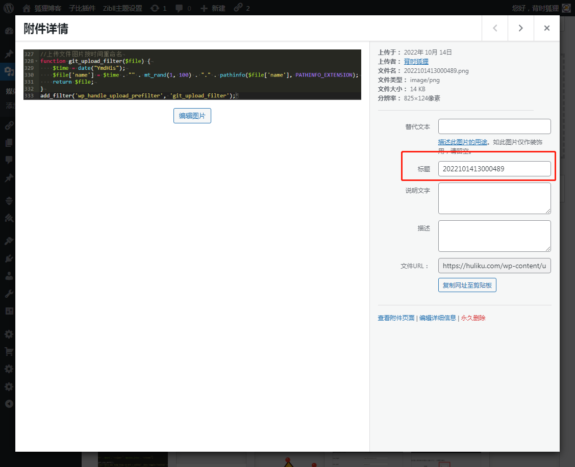 WordPress上传图片无需插件自动按上传时间或者数字重命名文件名|极客创益资源网