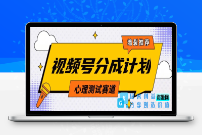 视频号分成计划心理测试玩法，轻松过原创条条出爆款，单日1000+教程+素材|极客创益资源网