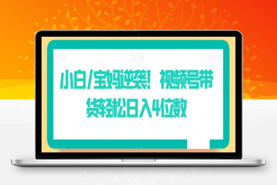 小白/宝妈逆袭！视频号带货轻松日入4位数【揭秘】|极客创益资源网