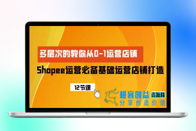 Shopee-运营必备基础运营店铺打造，多层次的教你从0-1运营店铺|极客创益资源网