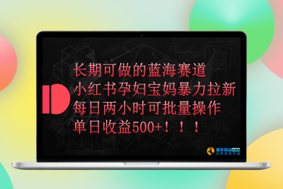 小红书孕妇宝妈暴力拉新玩法，每日两小时，单日收益500+|极客创益资源网