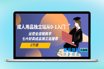 成人用品独立站从0-1入门，运营全流程教学，七大好卖成品独立站推荐-6节课|极客创益资源网