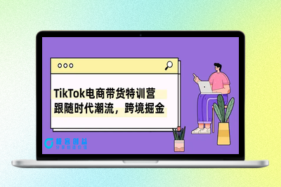 TikTok电商带货特训营，跟随时代潮流，跨境掘金（8节课）|极客创益资源网
