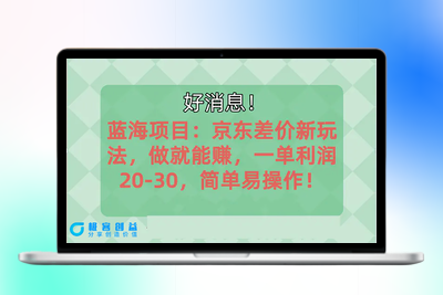 越早知道越能赚到钱的蓝海项目：京东大平台操作，一单利润20-30，简单…|极客创益资源网